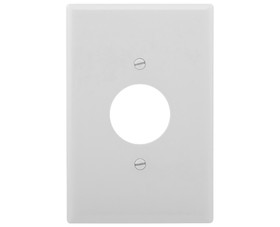 Cooper Wiring Devices 2731W-BOX 1 Gang Single Recp Thermoset Wallplate - Oversized White