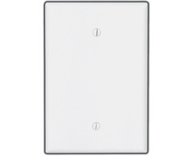 Cooper Wiring Devices 2729W-BOX 1 Gang Blank Thermoset Wallplate - Oversized White