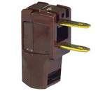 Cooper Wiring Devices BP2600-6B-L Super Plug Angle Polar 2P 2W - 15A Brown