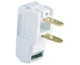 Cooper Wiring Devices BP2600-6W-L Super Plug Angle Polar 2P 2W - 15A White