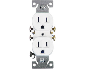 Cooper Wiring Devices 270W 15 AMP 120 Volt Duplex Receptacle - White Boxed