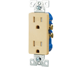 Cooper Wiring Devices TR1107V-BOX 15 AMP Tamper-Resistant Decorator Duplex Receptacle - Ivory Boxed