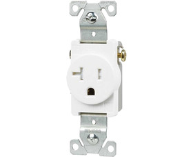Cooper Wiring Devices TR1877W-BXSP Single Receptacle Tr - 20A White