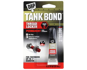 DAP Products 7079800166 Tank Bond Permanent Gel Threadlocker High Strength 0.2 Fl Oz Red
