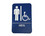 Don-Jo HS-9070-01 9" X 6" Blue Men's Restroom Sign With Braile