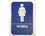 Don-Jo HS-9070-04 9" X 6" Blue Women's Restroom Sign With Braile