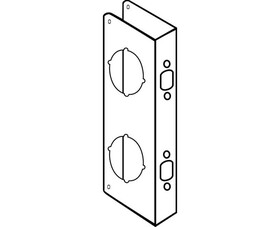 Don-Jo 1-PB-V 4" x 9" Wrap Around Plate For 1-3/8" Door - US3