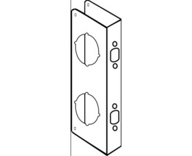 Don-Jo 51-PB-V 4" x 4-1/2" Wrap Around Plate For 1-3/8" Door - US3