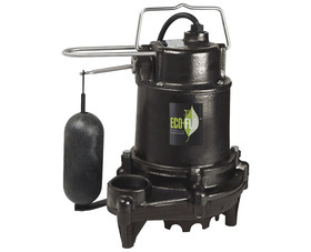Eco-Flo Products EFSA33 1/3 HP Contractor Style Heavy Duty Cast Iron Sump Pump W/ Vertical Switch + Guard