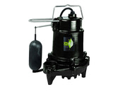 Eco-Flo Products EFSA50 1/2 HP Contractor Style Heavy Duty Cast Iron Sump Pump W/ Vertical Switch + Guard