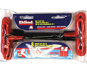Eklind Tool 53198 8 PC. Hex T-Key Set With 9" Cushioned Grip - 3/32" to 1/4"