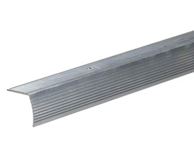 Frost King H4128FS6A 72" Fluted Aluminum Stair Nosing - Mill Finish