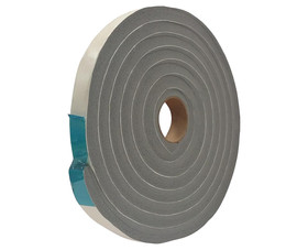 Frost King V734H 3/4" x 1/2" x 10' Gray Vinyl Foam Weatherseal Self Stick Tape