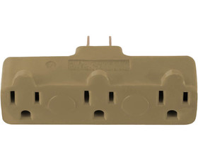 Go Green Power GG-03418BE 3 Outlet Adapter - Beige