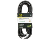Go Green Power Gg-13725Bk 16/3 25' Black Extension Cord