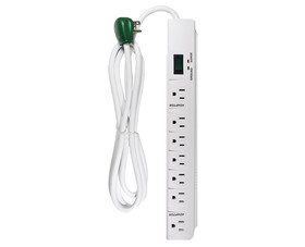 Go Green Power GGR-17636 White 7 Outlet Surge Protector - 1200 Joules