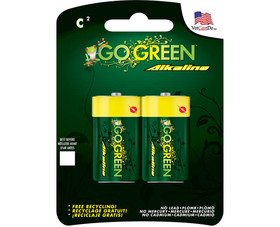 Go Green Power 24003 2 Pack C Alkaline Batteries