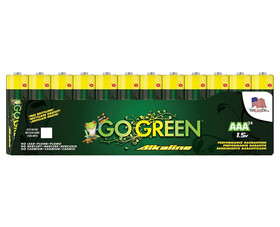 Go Green Power 24012 AAA Alkaline Batteries - 24 Pack