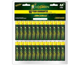 Go Green Power 24048 Aa 48Pk Alkaline Batteries Carded