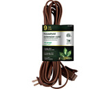 Go Green Power GG-24809 9' 16/2 Gauge Household Extension Cord - Brown