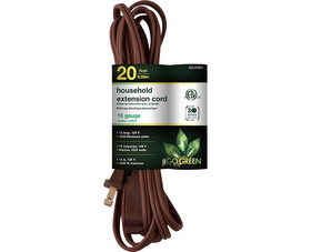 Go Green Power GG-24820 20' 16/2 Gauge Household Extension Cord - Brown