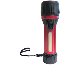 Go Green Power GG-THEBULL Standard Flashlight 2D LED 300 Lumens Red/Black Magnetic Button Rubberized