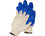 Gloves 9627 Heavy Cotton Glove With Plastic Dipped Palm - Blue