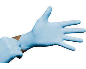 Gloves 9632L Blue Nitrile Powdered Gloves Large - 100 Per Box