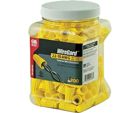 Gardner Bender 16-004N Yellow WireGard Screw-On Wire Connectors - 200 Per Jar
