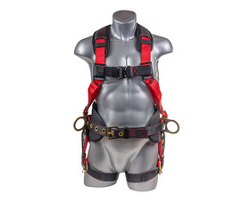 General Work Products H22210121L RED W/ BLACK BELT HARNESS W/ 5 POINT GROMMET LEGS-LARGE