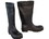 General Work Products GWPRB155112 Size 12 Pvc Steel Toe Black Boot Worn Over Sock