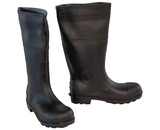 General Work Products GWPRB15514 Size 14 Pvc Steel Toe Black Boot Worn Over Sock