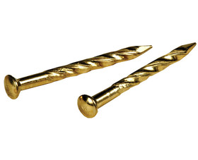 Hillman Group 122537 1-1/4" Metal Trim Nails - Brass Plated