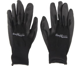 Hygrade CGG-PU-XLT Pu Coated Polyester Glove Black Hang Up Tag Xl