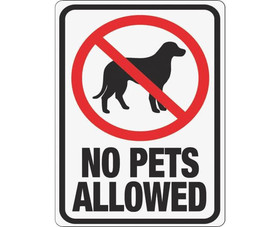 HY-KO Products 20616 9" X 12" Signs - No Pets Allowed