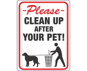 HY-KO Products 20617 9" X 12" Signs - Please Clean Up After Your Pet