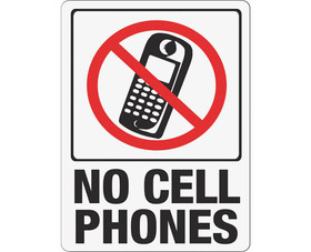 HY-KO Products 20618 9" X 12" Signs - No Cell Phones