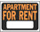 HY-KO Products 3001 9" X 12" Signs - Apartment For Rent