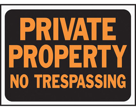 HY-KO Products 3025 9" X 12" Signs - Private Property No Trespassing