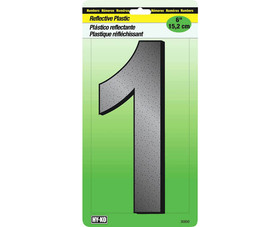 HY-KO Products 30801 6" Reflective Plastic Number - 1