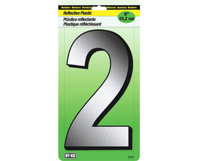 HY-KO Products 30802 6" Reflective Plastic Number - 2