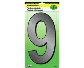 HY-KO Products 30809 6" Reflective Plastic Number - 9