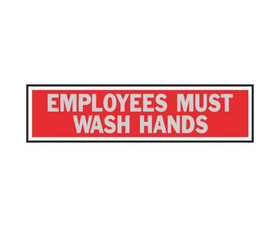 HY-KO Products 443 2" X 8" Signs - Employees Must Wash Hands