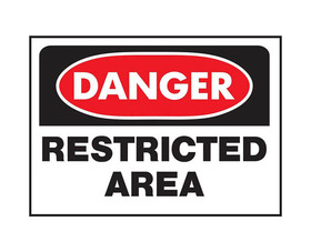 HY-KO Products 501 10" X 14" OSHA Signs - Danger Restricted Area