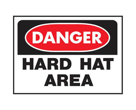 HY-KO Products 507 10" X 14" OSHA Signs - Danger Hard Hat Area
