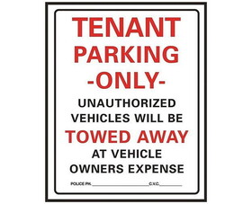 HY-KO Products HYK701 15" X 19" Plastic Sign Tenant Parking Only