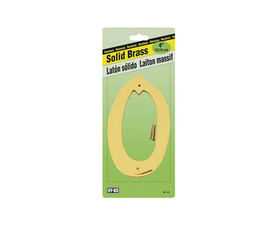HY-KO Products BR400 4" Decorative Brass Number - 0