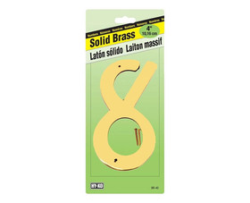 HY-KO Products BR40/8 4" Decorative Brass Number - 8