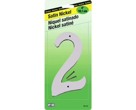 HY-KO Products SN-40/2 4" Satin Nickel Zinc Number - 2
