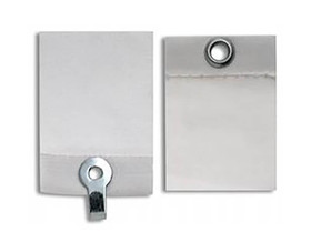 Impex/OOK 533802 White Adhesive Cloth Hangers - 5 Per Card